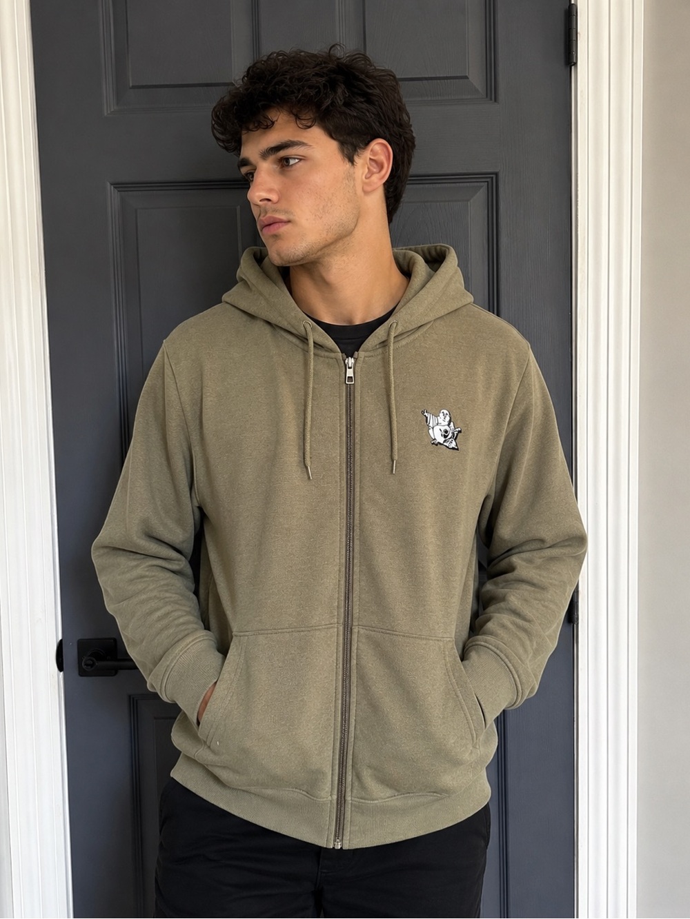 NWT True Religion Radiant Buddha Zip-Up Hoodie - Size M